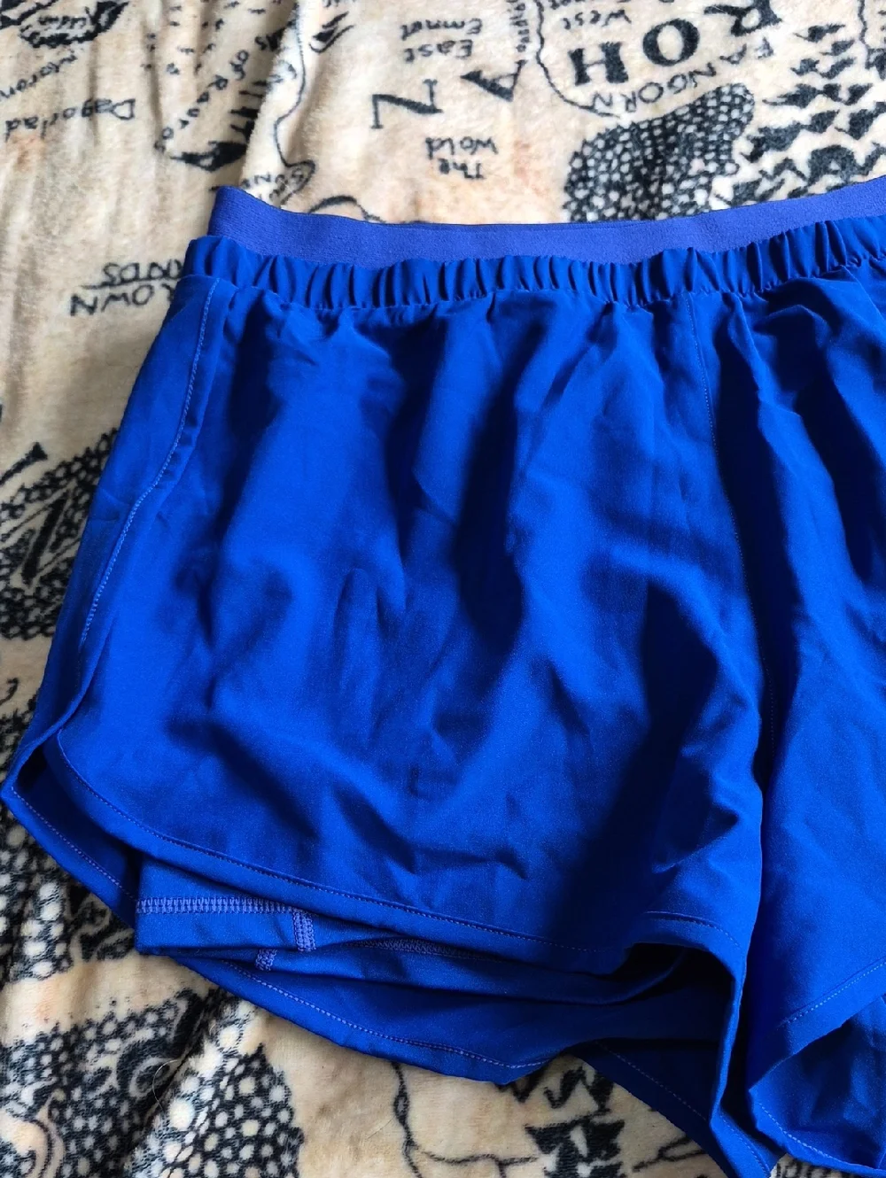 90 Degree By Reflex Size Large Blue Athletic Shorts Stretchy